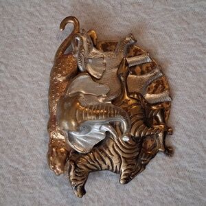 Vintage Kirk's Folly mixed metal elephant/animal brooch